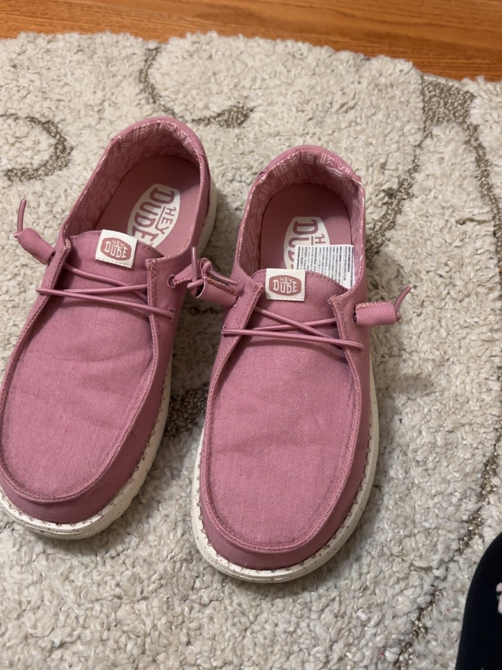 Wendy canvas stretch women’s hey dudes in foxglove pink - Picture 4 of 9